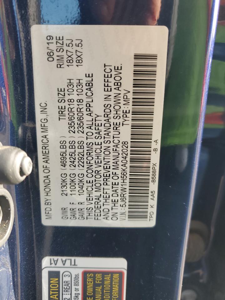 5J6RW1H56KA042028 2019 Honda Cr-V Ex