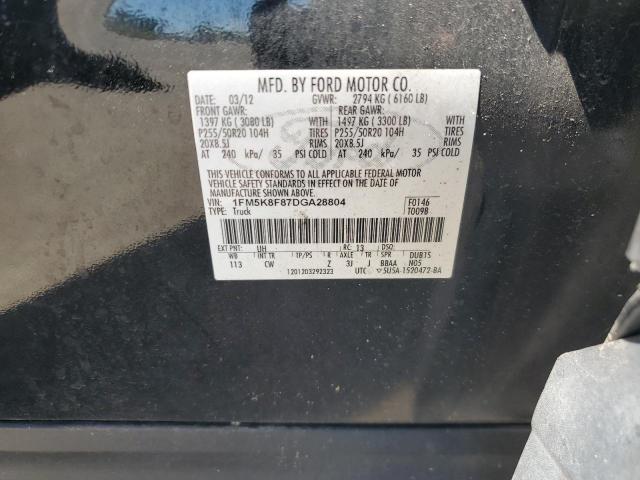 2013 Ford Explorer Limited VIN: 1FM5K8F87DGA28804 Lot: 58474894