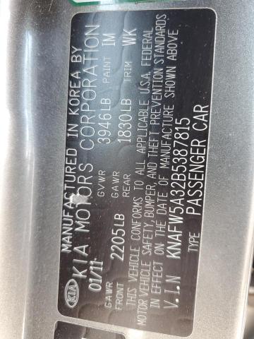 2011 Kia Forte Sx VIN: KNAFW5A32B5387815 Lot: 55994874