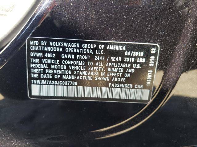 2018 VOLKSWAGEN PASSAT GT 1VWJM7A30JC037766