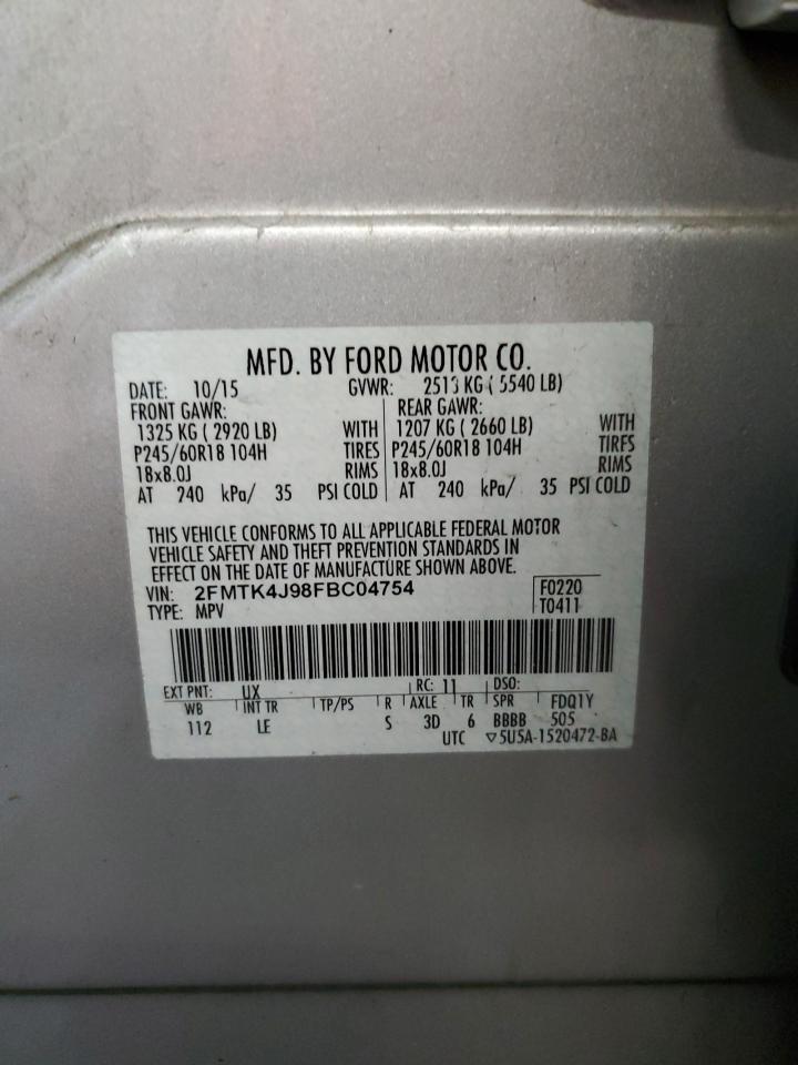 2FMTK4J98FBC04754 2015 Ford Edge Sel