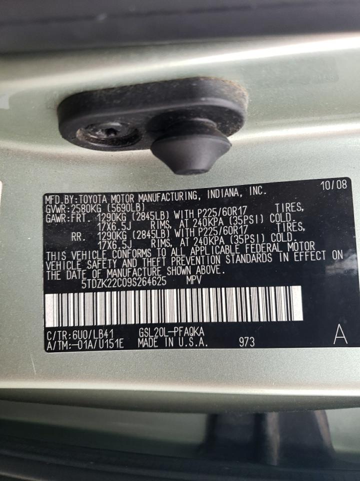 5TDZK22C09S264625 2009 Toyota Sienna Xle