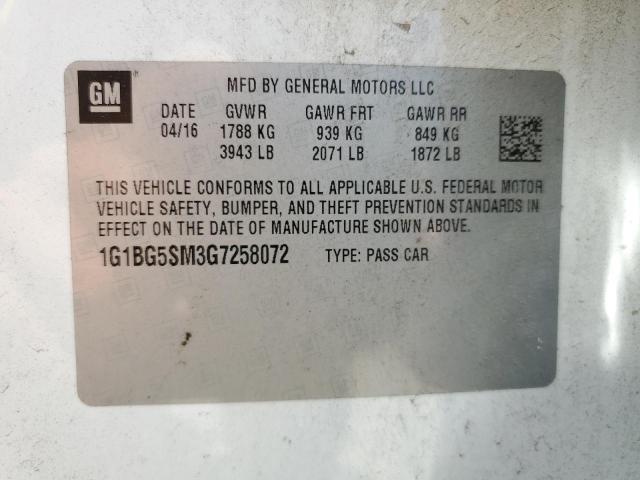 2016 CHEVROLET CRUZE PREM - 1G1BG5SM3G7258072