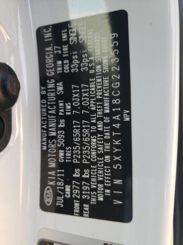 2012 Kia Sorento Base VIN: 5XYKT4A18CG223559 Lot: 58127724