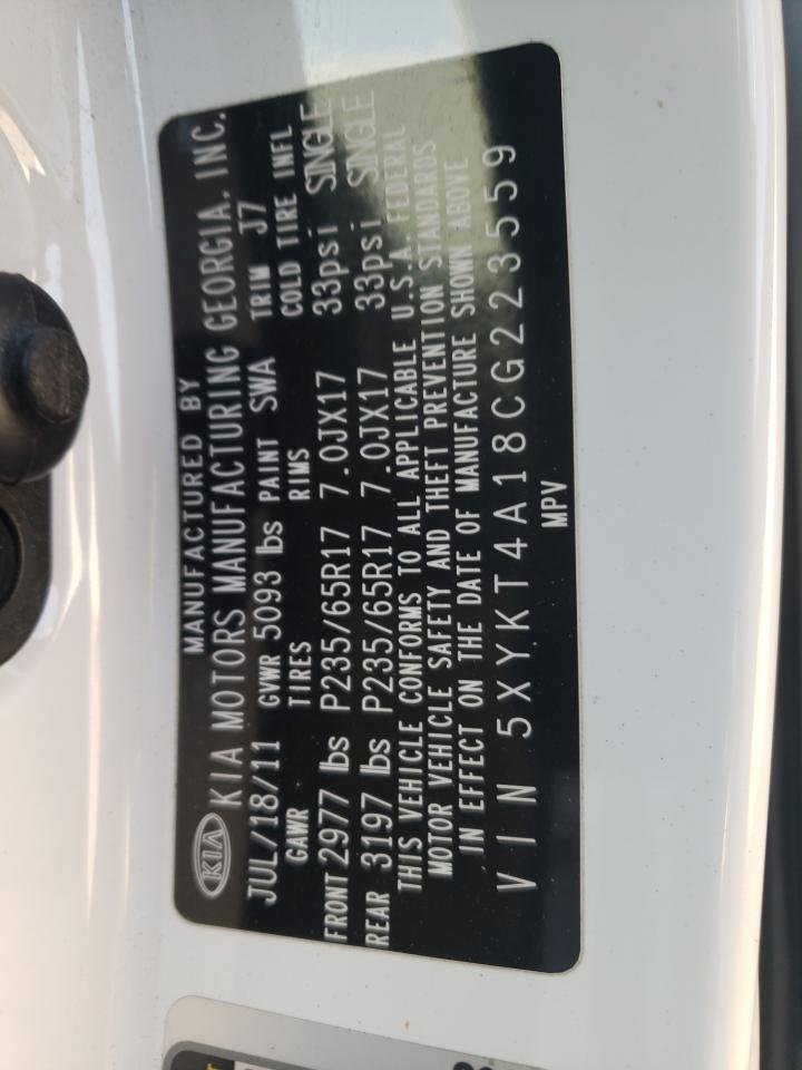 5XYKT4A18CG223559 2012 Kia Sorento Base