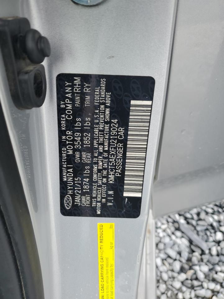 KMHCT5AEXFU219024 2015 Hyundai Accent Gs