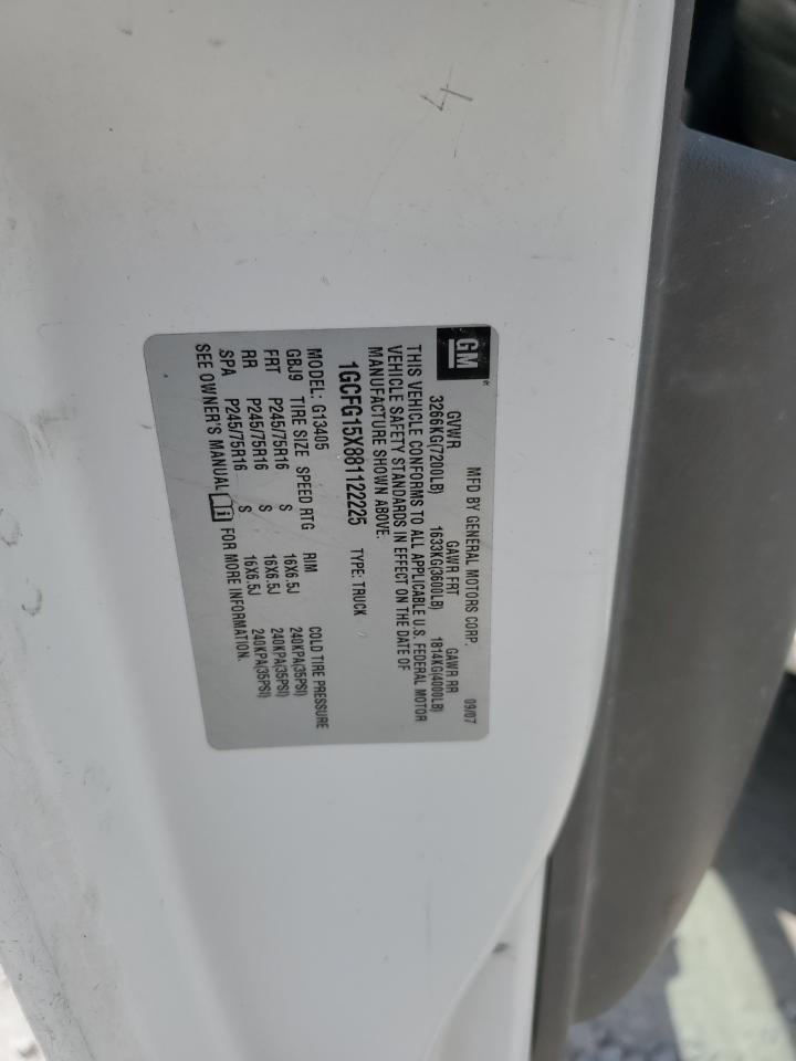 1GCFG15X881122225 2008 Chevrolet Express G1500