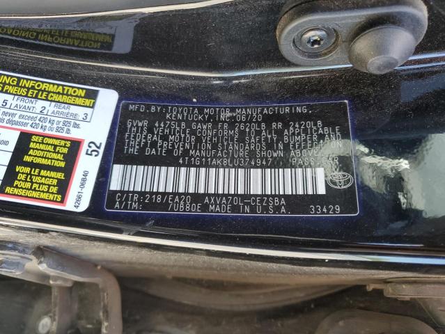 VIN 4T1G11AK8LU374947 2020 Toyota Camry, SE no.13