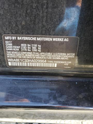 2017 BMW 330E VIN: WBA8E1C33HA029964 Lot: 59788954