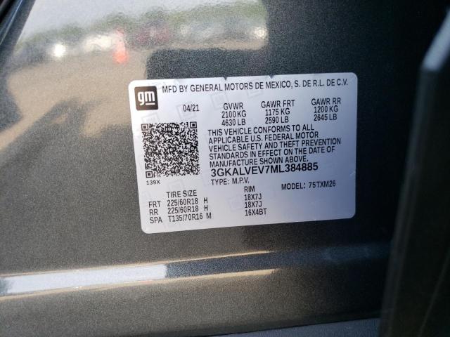 2021 GMC Terrain Slt VIN: 3GKALVEV7ML384885 Lot: 58687474