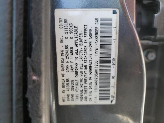 2008 Acura Tl VIN: 19UUA66238A011236 Lot: 58257234