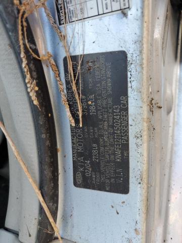 2004 Kia Spectra Lx VIN: KNAFE121145024143 Lot: 56951114