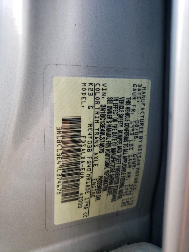 3N1BC13E49L374675 2009 Nissan Versa S