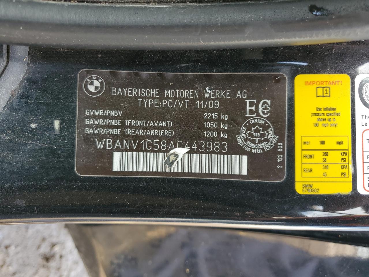 WBANV1C58AC443983 2010 BMW 528 Xi