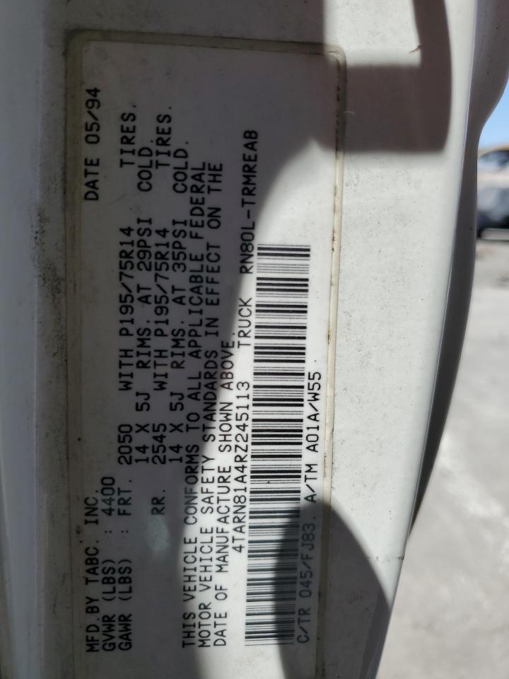 4TARN81A4RZ245113 1994 Toyota Pickup 1/2 Ton Short Wheelbase Stb