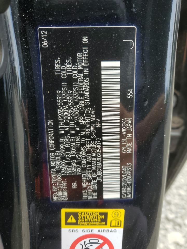 JTJBC1BA3D2054072 2013 Lexus Rx 450