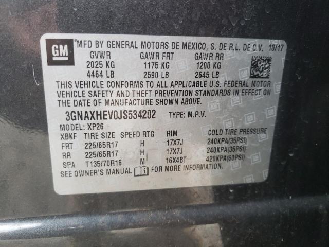 2018 Chevrolet Equinox Ls VIN: 3GNAXHEV0JS534202 Lot: 57772984