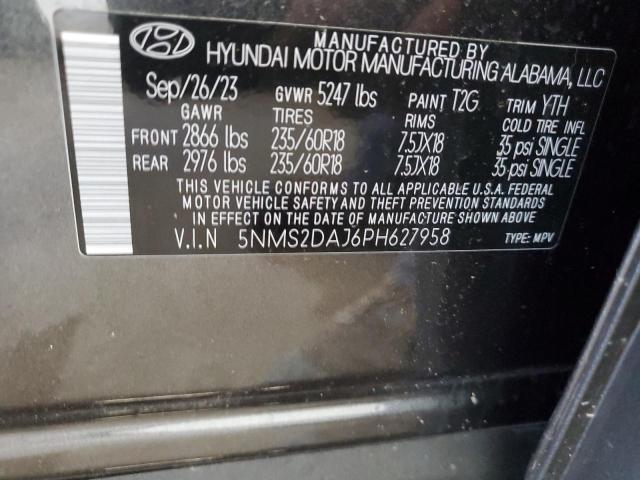 2023 Hyundai Santa Fe Sel VIN: 5NMS2DAJ6PH627958 Lot: 59876424