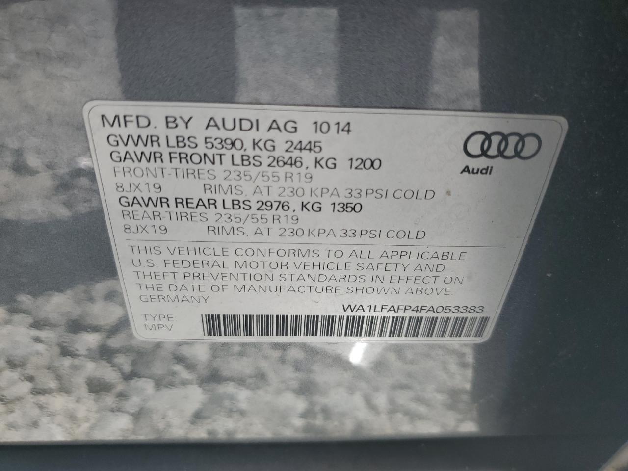 WA1LFAFP4FA053383 2015 Audi Q5 Premium Plus