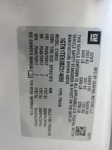 2011 GMC Sierra C1500 VIN: 1GTN1TEX0BZ314689 Lot: 57672894