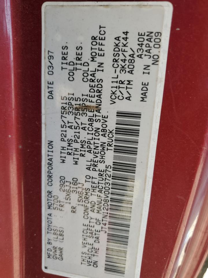 JT4TN12D8V0037275 1997 Toyota T100 Xtracab