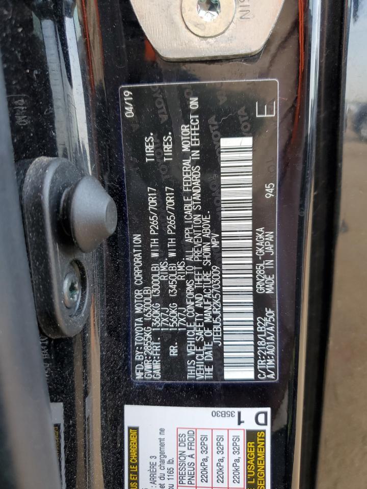 JTEBU5JR2K5703009 2019 Toyota 4Runner Sr5