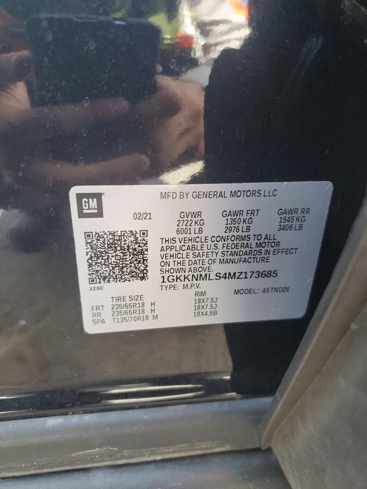 1GKKNMLS4MZ173685 2021 GMC Acadia Slt