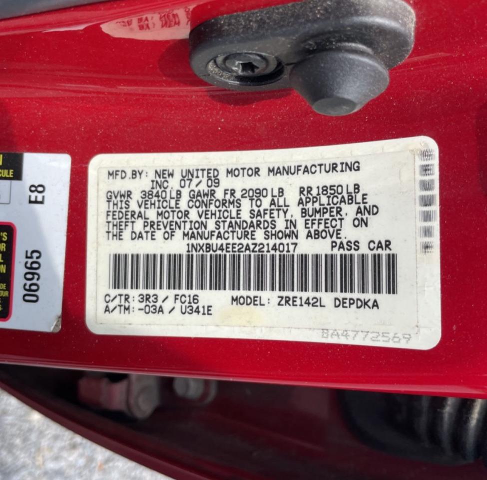 1NXBU4EE2AZ214017 2010 Toyota Corolla Base