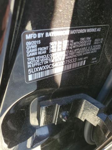 2016 BMW X3 xDrive28I VIN: 5UXWX9C54G0D75533 Lot: 61022424