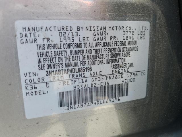 2013 Nissan Sentra S VIN: 3N1AB7AP4DL685196 Lot: 56902814