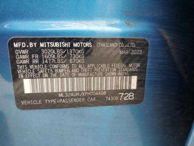 2023 Mitsubishi Mirage Es VIN: ML32AUHJXPH004498 Lot: 57407084