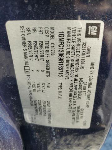 2009 Chevrolet Tahoe C1500 Ls VIN: 1GNFC13069R165716 Lot: 59270864