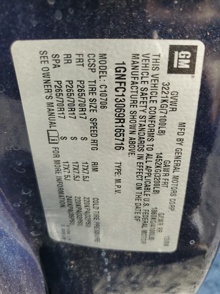 1GNFC13069R165716 2009 Chevrolet Tahoe C1500 Ls