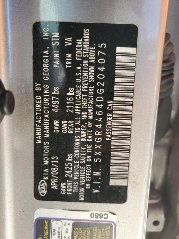 2013 Kia Optima Sx VIN: 5XXGR4A64DG204075 Lot: 58500144