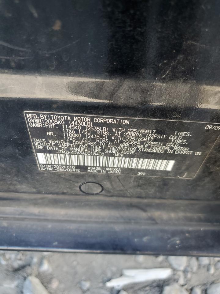 JTMZF4DV3AD018408 2010 Toyota Rav4