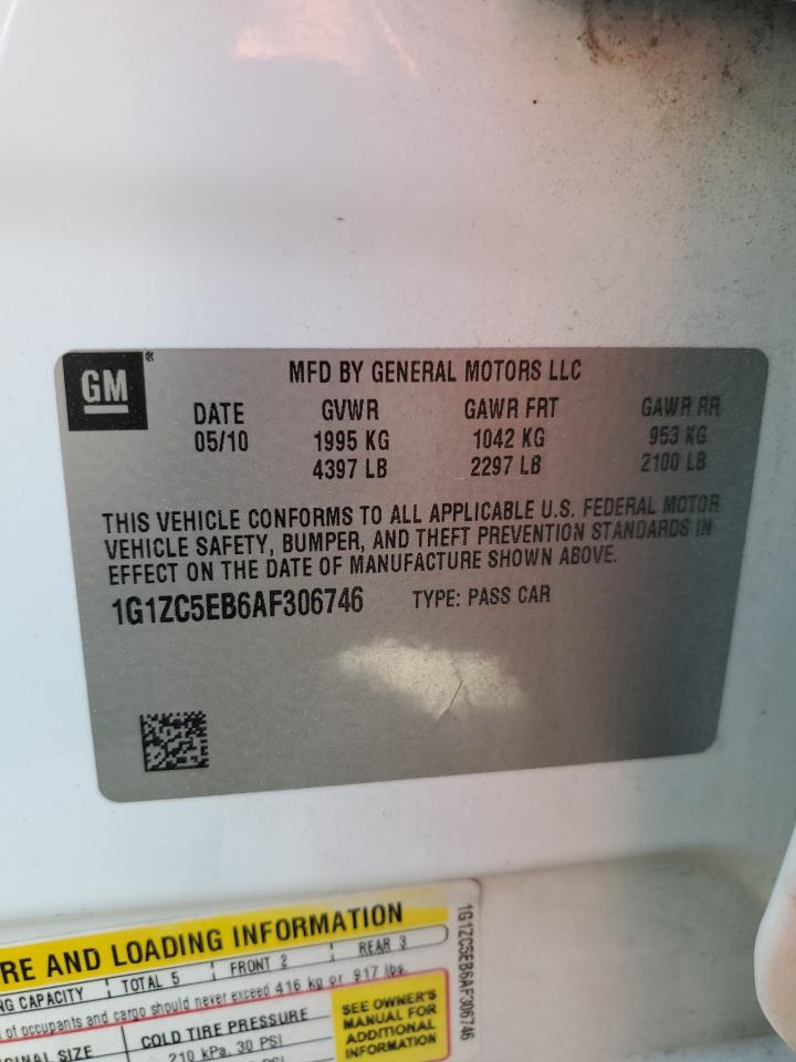 1G1ZC5EB6AF306746 2010 Chevrolet Malibu 1Lt