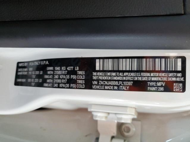 2020 Jeep Renegade Latitude VIN: ZACNJABB8LPL10397 Lot: 60456484