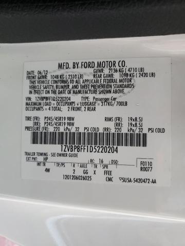 2013 Ford Mustang Gt VIN: 1ZVBP8FF1D5220204 Lot: 59514114