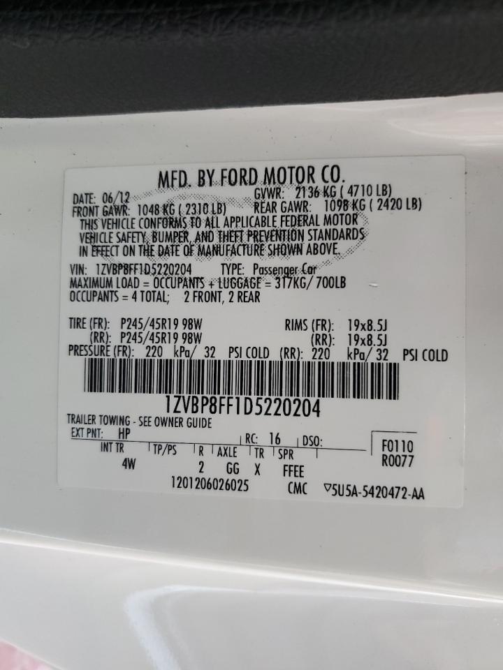 1ZVBP8FF1D5220204 2013 Ford Mustang Gt