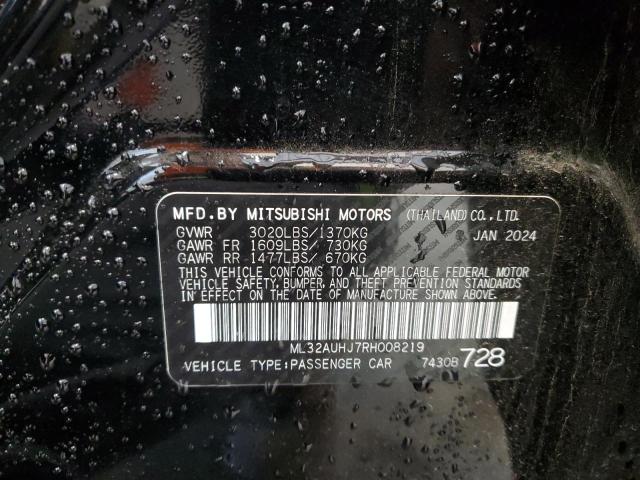 2024 Mitsubishi Mirage Es VIN: ML32AUHJ7RH008219 Lot: 60868144