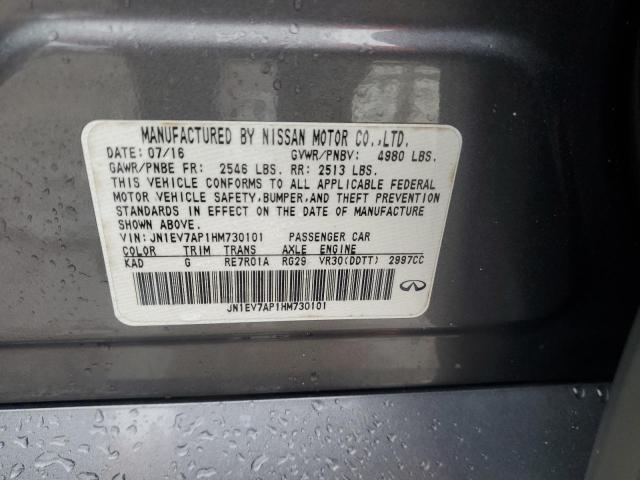 2017 Infiniti Q50 Premium VIN: JN1EV7AP1HM730101 Lot: 58385314