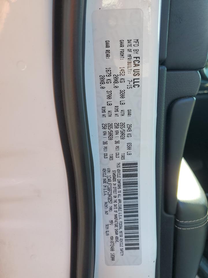 1C4RJFCG6FC943257 2015 Jeep Grand Cherokee Overland