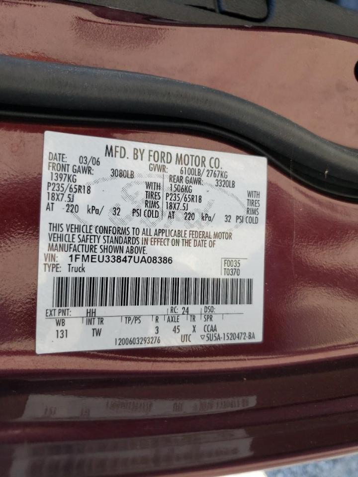 1FMEU33847UA08386 2007 Ford Explorer Sport Trac Limited