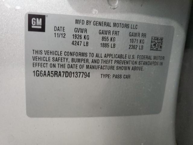 2013 Cadillac Ats VIN: 1G6AA5RA7D0137794 Lot: 59265114