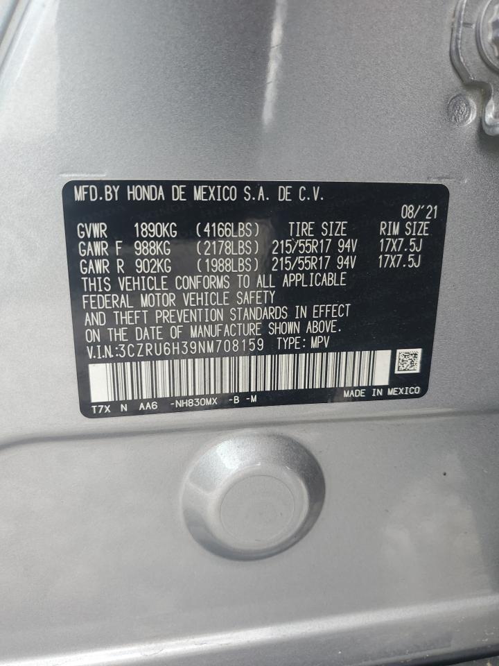 3CZRU6H39NM708159 2022 Honda Hr-V Lx