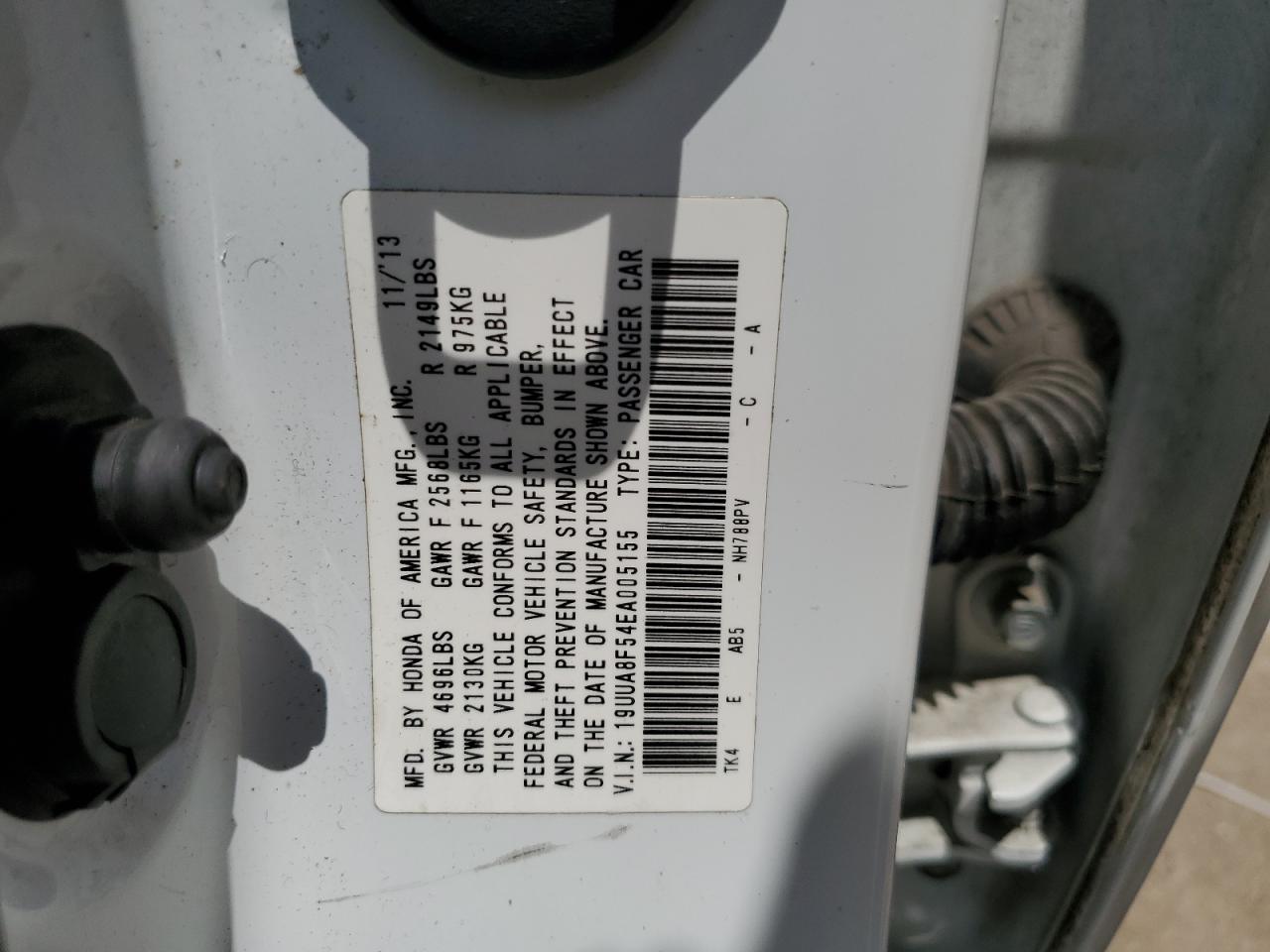 19UUA8F54EA005155 2014 Acura Tl Tech