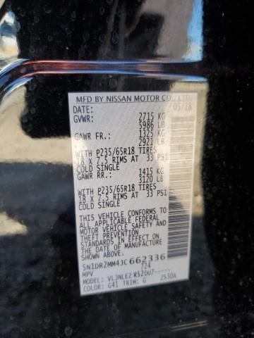 2018 Nissan Pathfinder S VIN: 5N1DR2MM4JC662336 Lot: 58784974