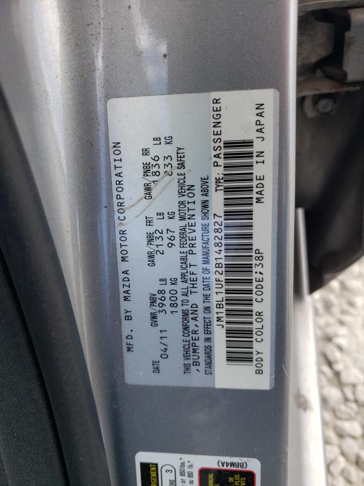 JM1BL1UF2B1482827 2011 Mazda 3 I