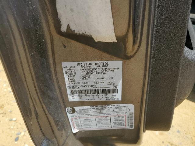 2010 Ford F150 Supercrew VIN: 1FTFW1E85AFB63691 Lot: 58855044