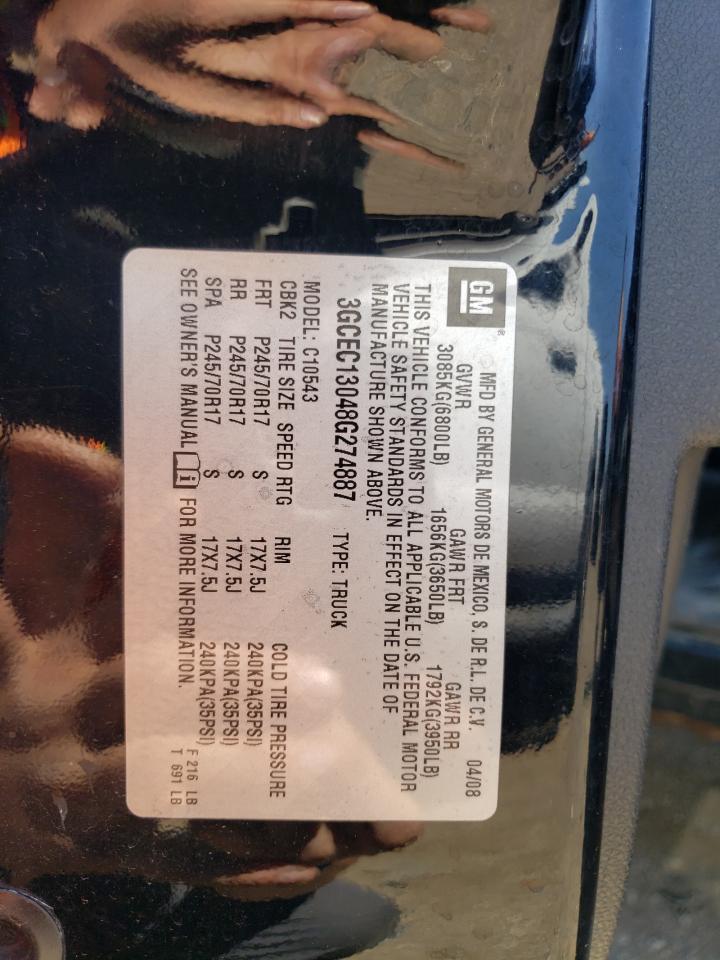 3GCEC13048G274887 2008 Chevrolet Silverado C1500